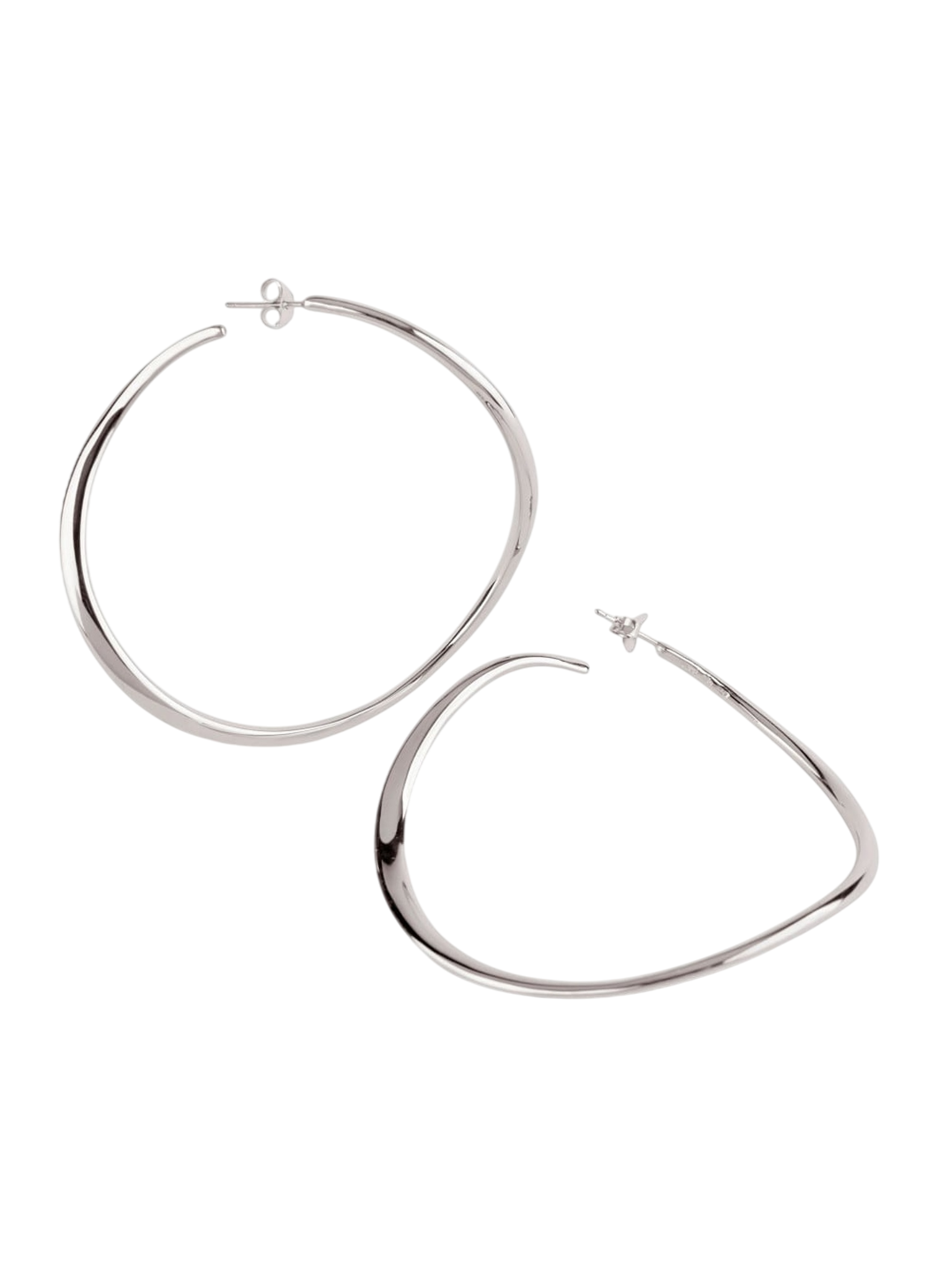 Silver wave xl hoops